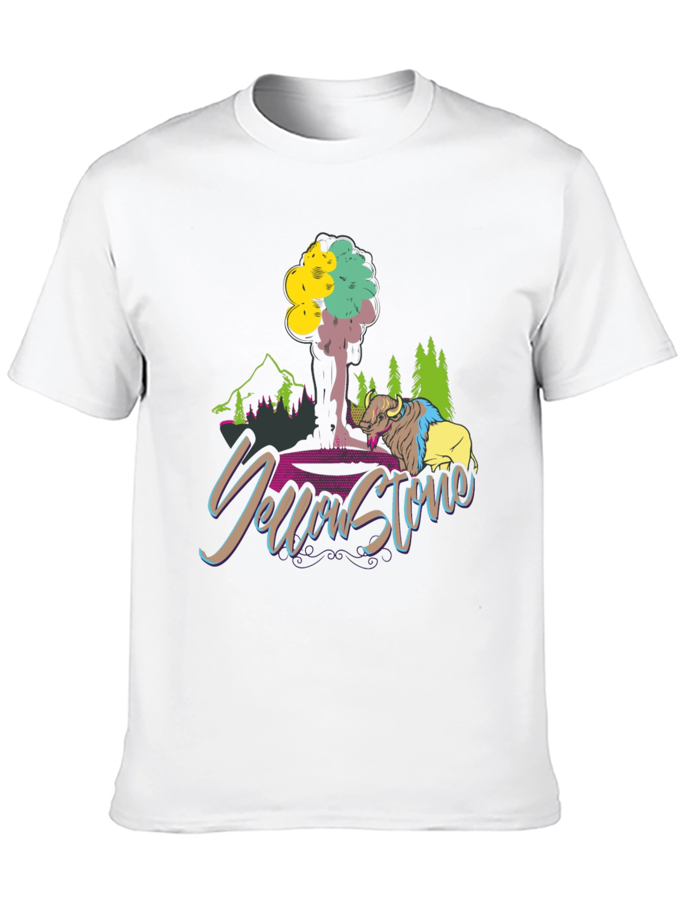 Yellowstone T-Shirt Bison Graphic Tee