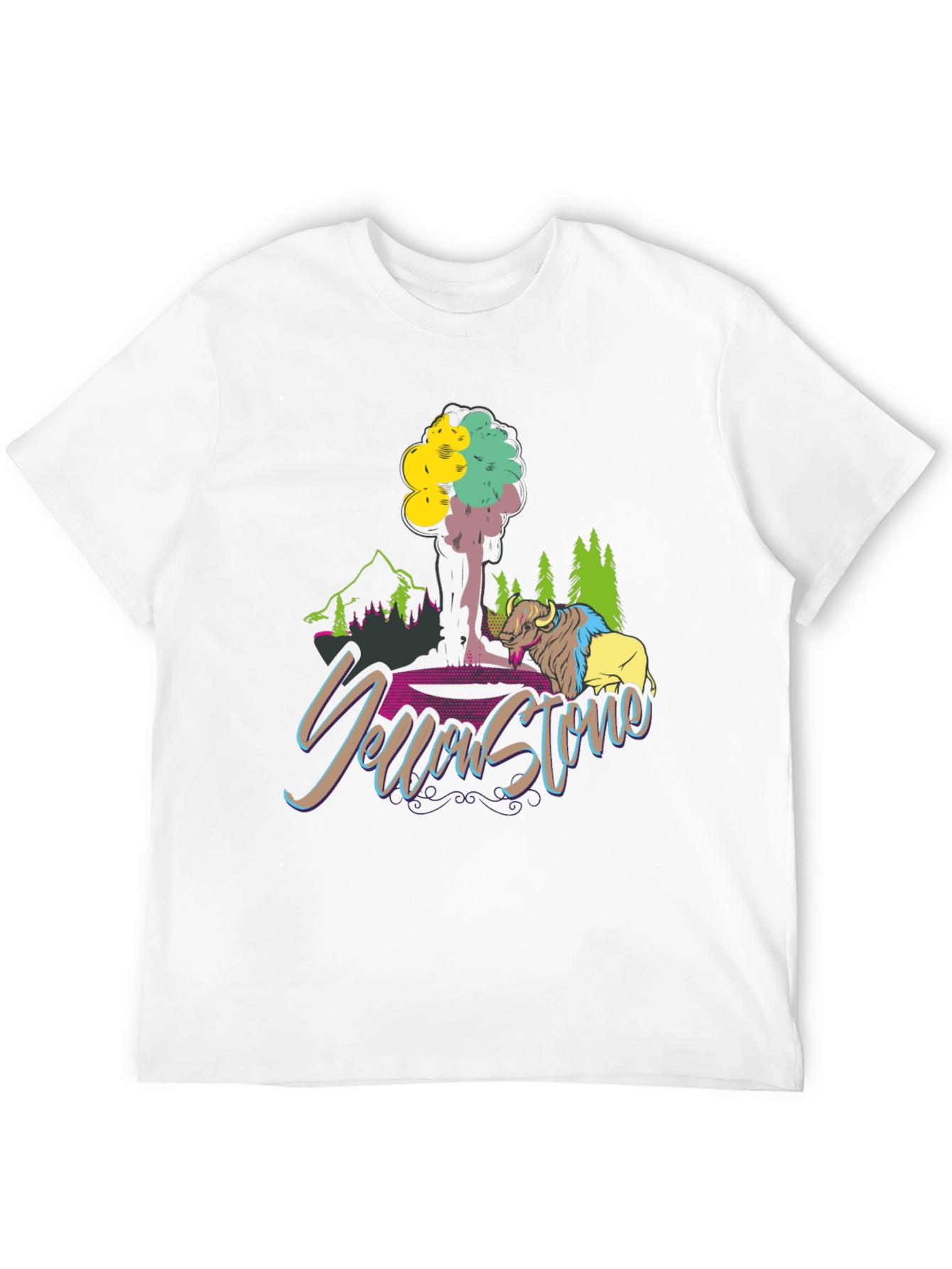 Yellowstone T-Shirt Bison Graphic Tee