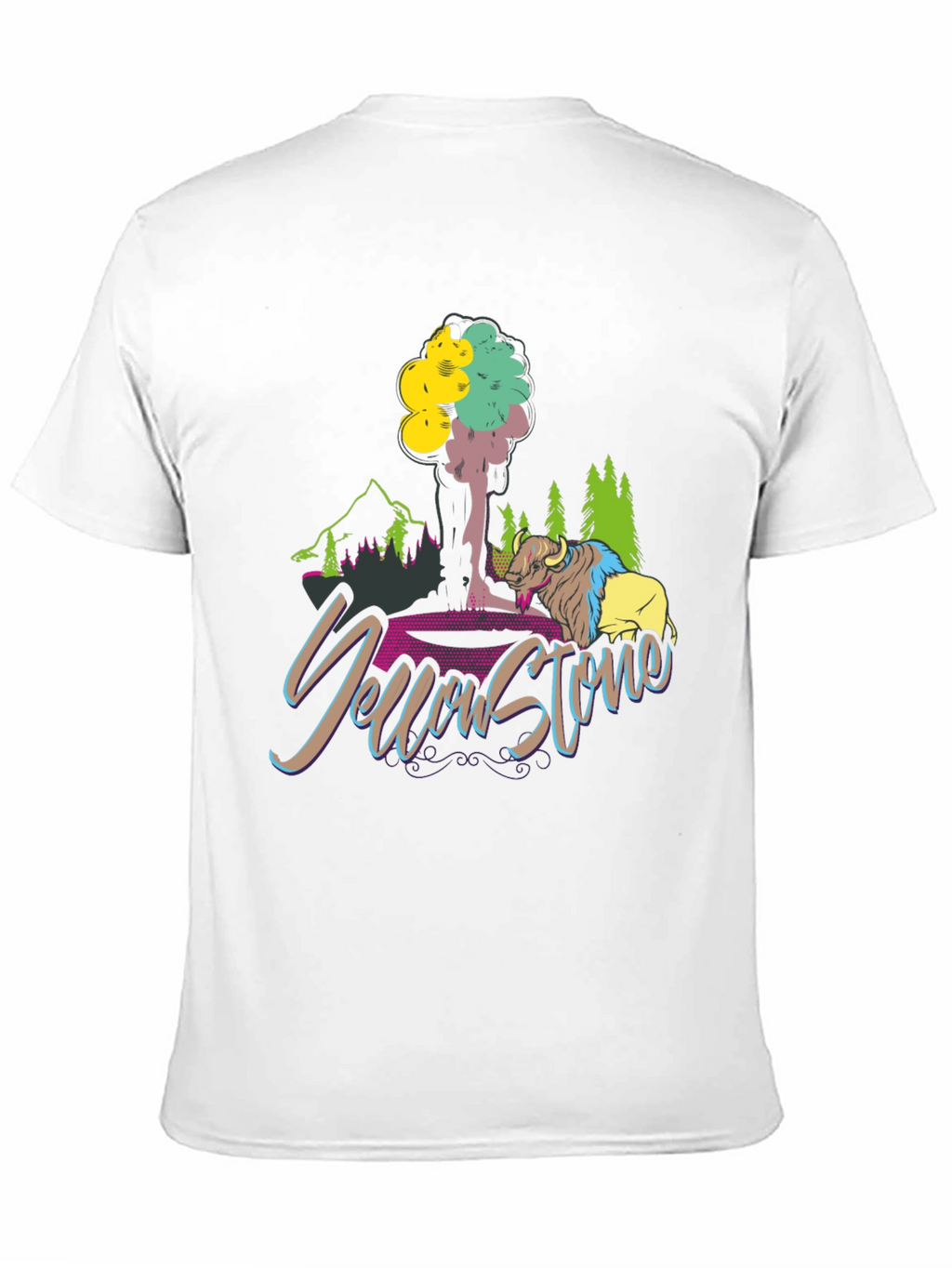 Yellowstone T-Shirt Bison Graphic Tee