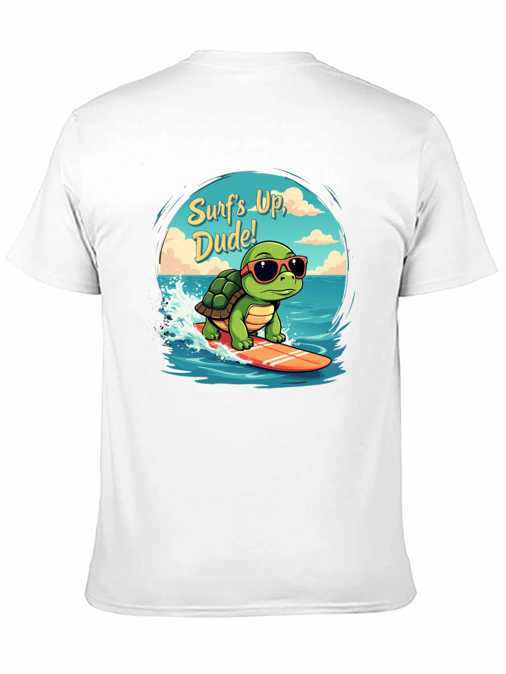 Surfing Turtle Graphic T-Shirt - Surfs Up Dude!