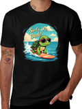 Surfing Turtle Graphic T-Shirt - Surfs Up Dude!