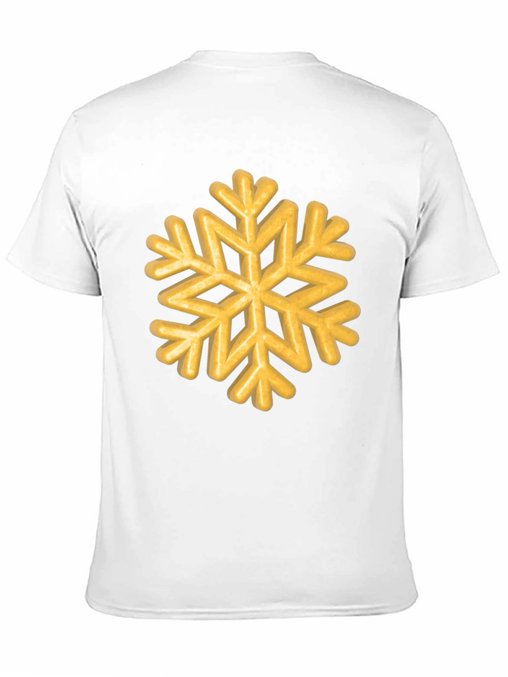 Golden Snowflake Graphic Tee - Unisex Black T-Shirt