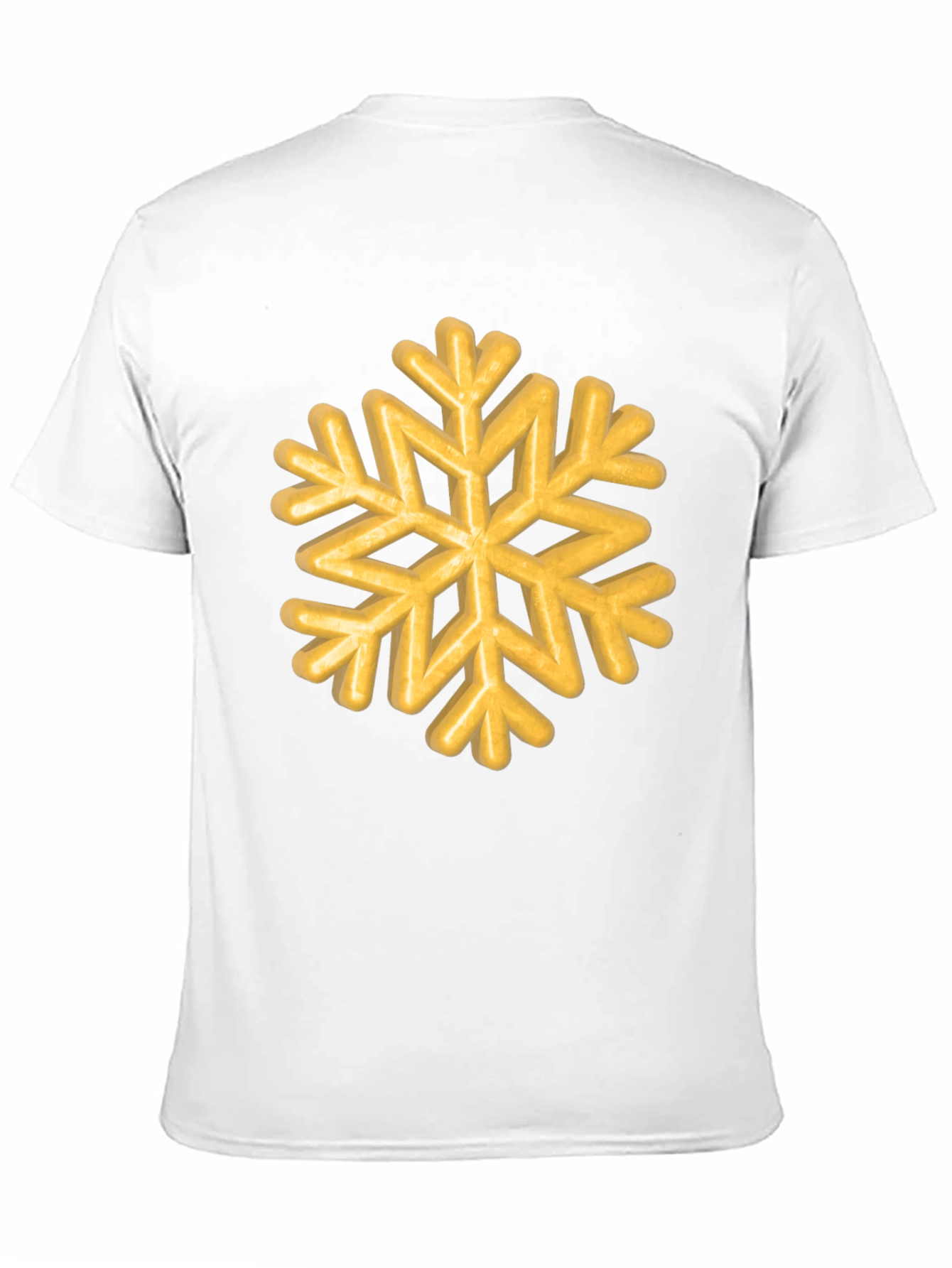 Golden Snowflake Graphic Tee - Unisex Black T-Shirt