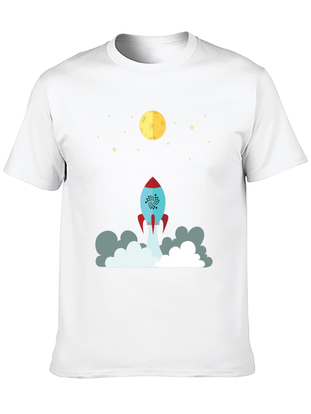 Rocket to the Moon Graphic T-Shirt - Black