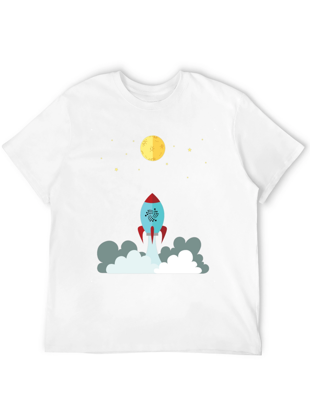 Rocket to the Moon Graphic T-Shirt - Black