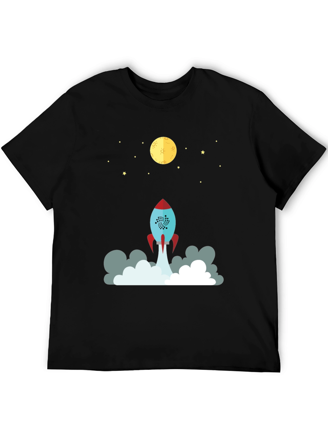 Rocket to the Moon Graphic T-Shirt - Black
