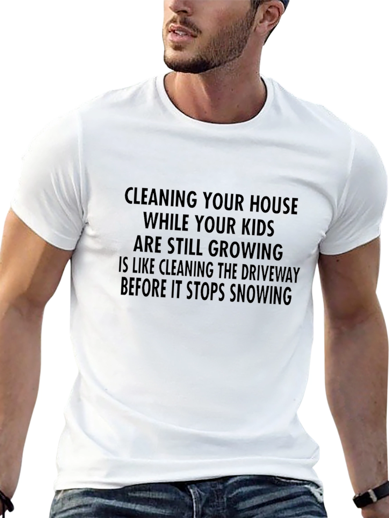 Funny Parenting T-Shirt: Cleaning with Kids
