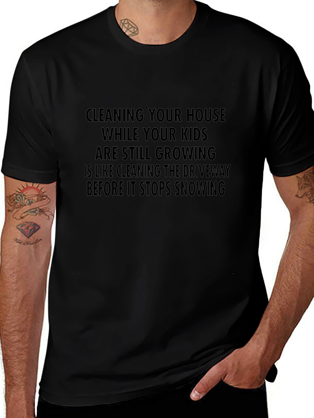 Funny Parenting T-Shirt: Cleaning with Kids
