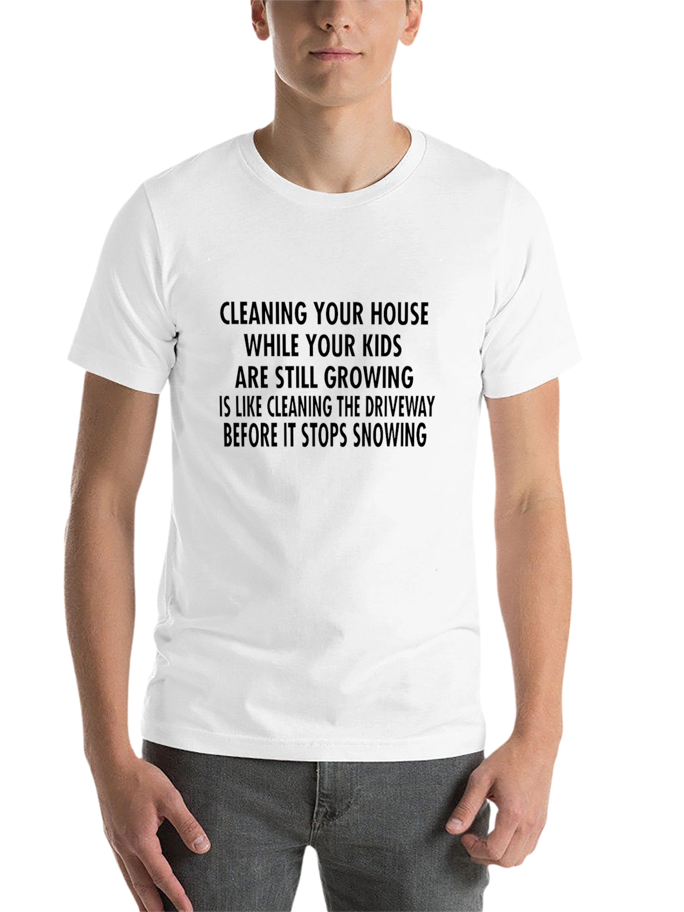 Funny Parenting T-Shirt: Cleaning with Kids