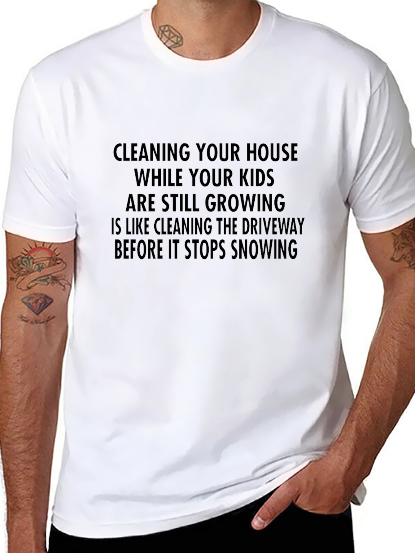 Funny Parenting T-Shirt: Cleaning with Kids