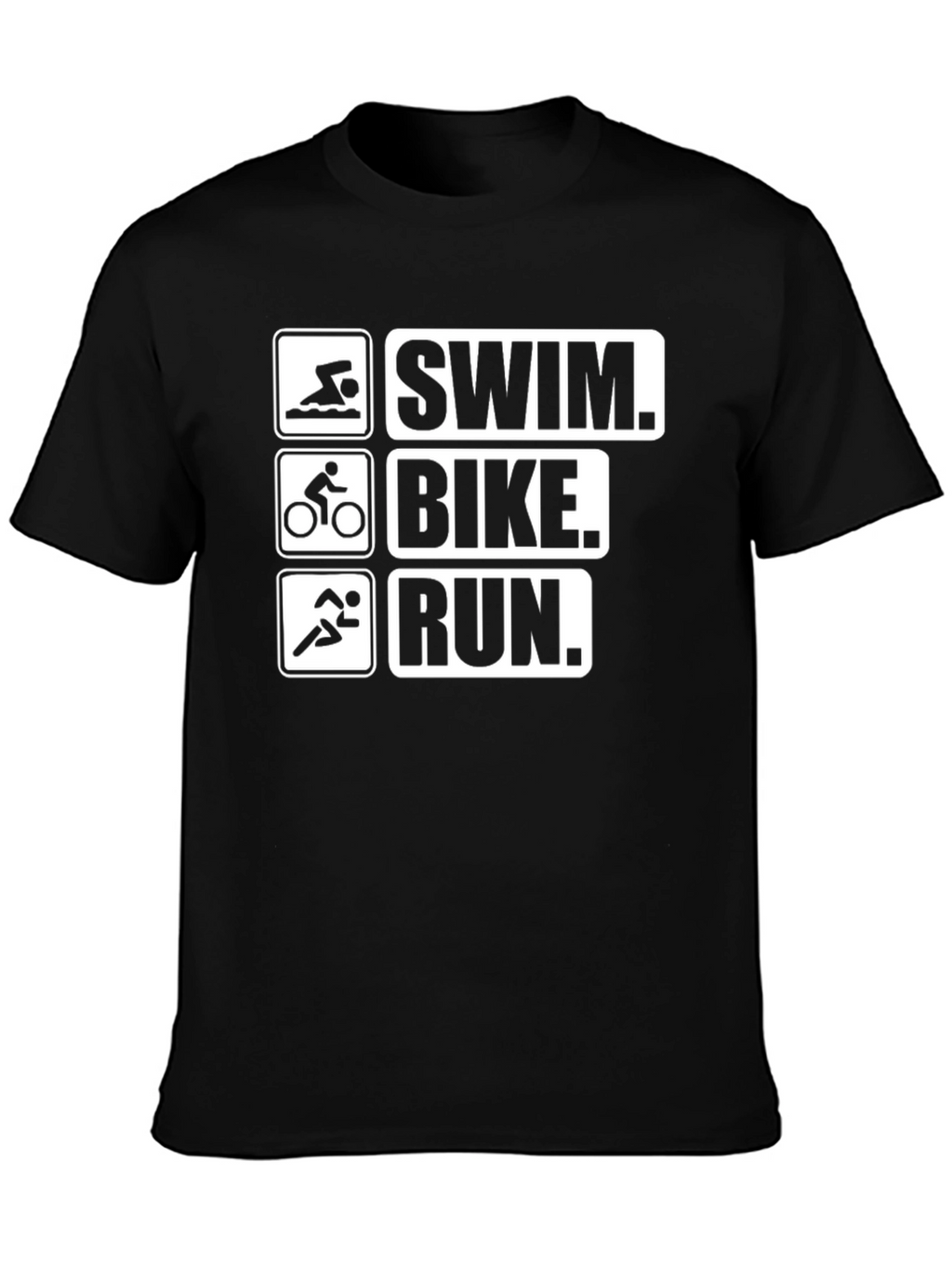 Triathlon T-Shirt: Swim Bike Run Design