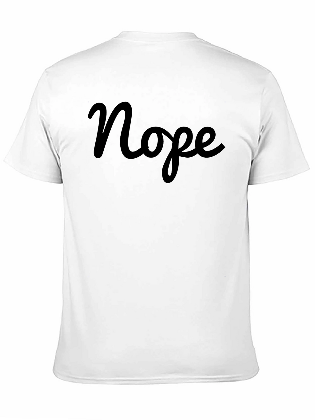 Nope Graphic T-Shirt - Casual Crew Neck Tee