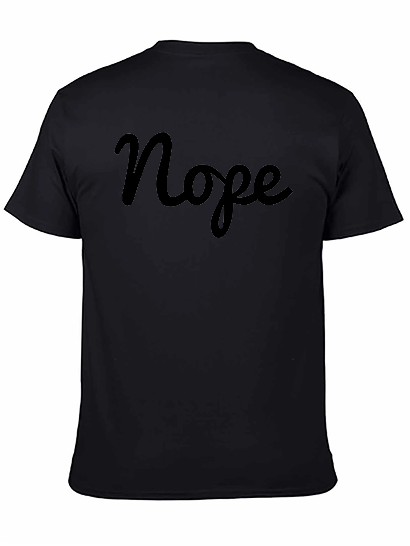 Nope Graphic T-Shirt - Casual Crew Neck Tee