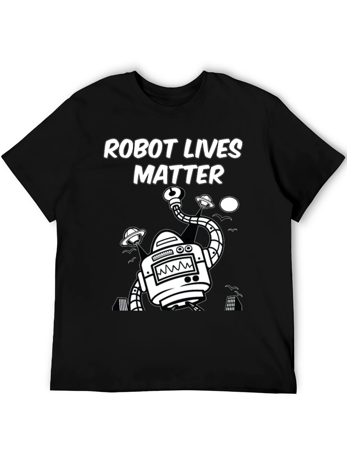 Robot Lives Matter Black T-Shirt - Sci-Fi Graphic Tee