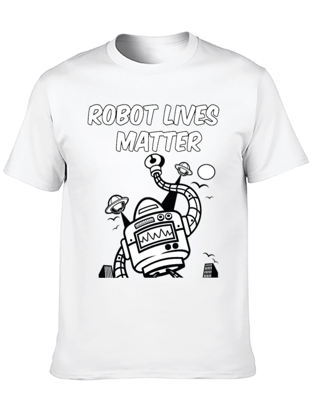 Robot Lives Matter Black T-Shirt - Sci-Fi Graphic Tee