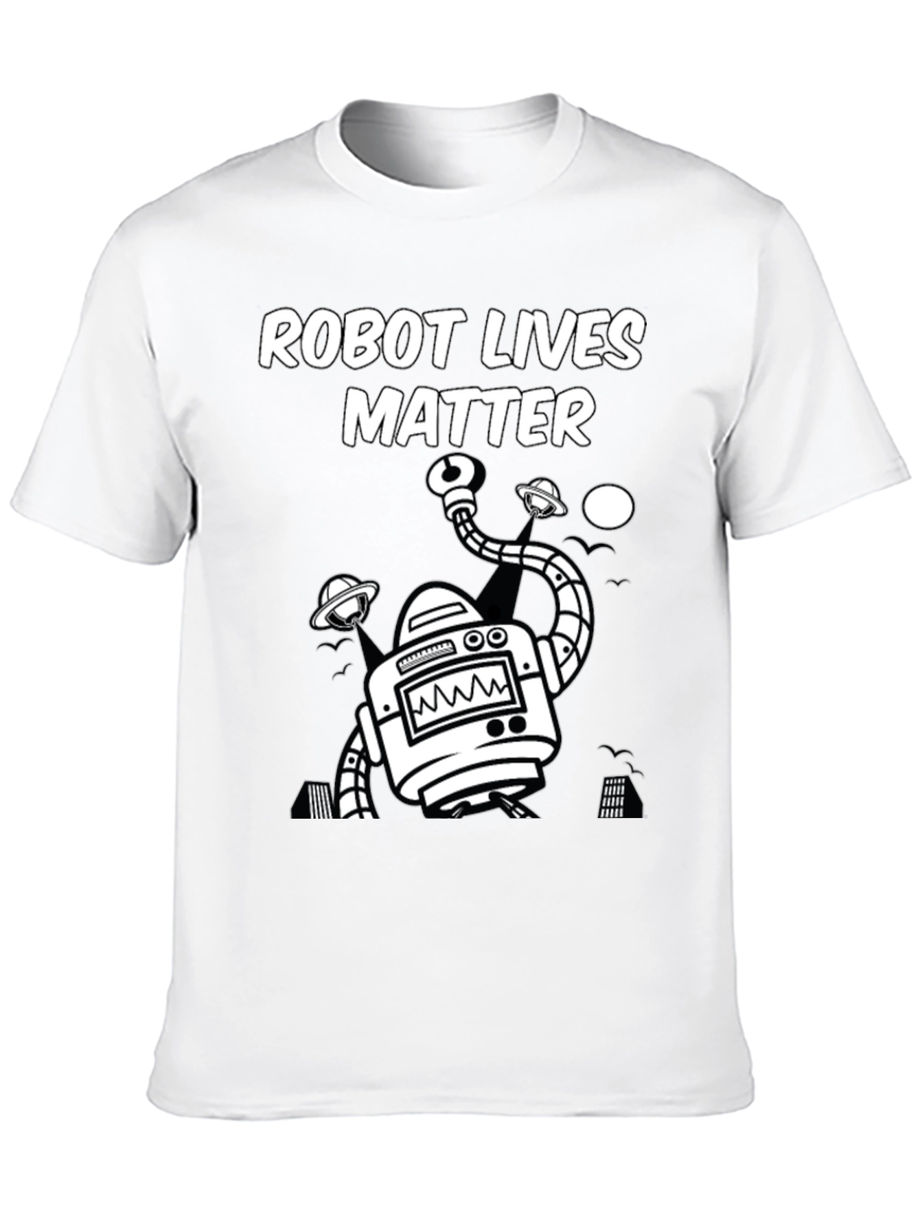 Robot Lives Matter Black T-Shirt - Sci-Fi Graphic Tee