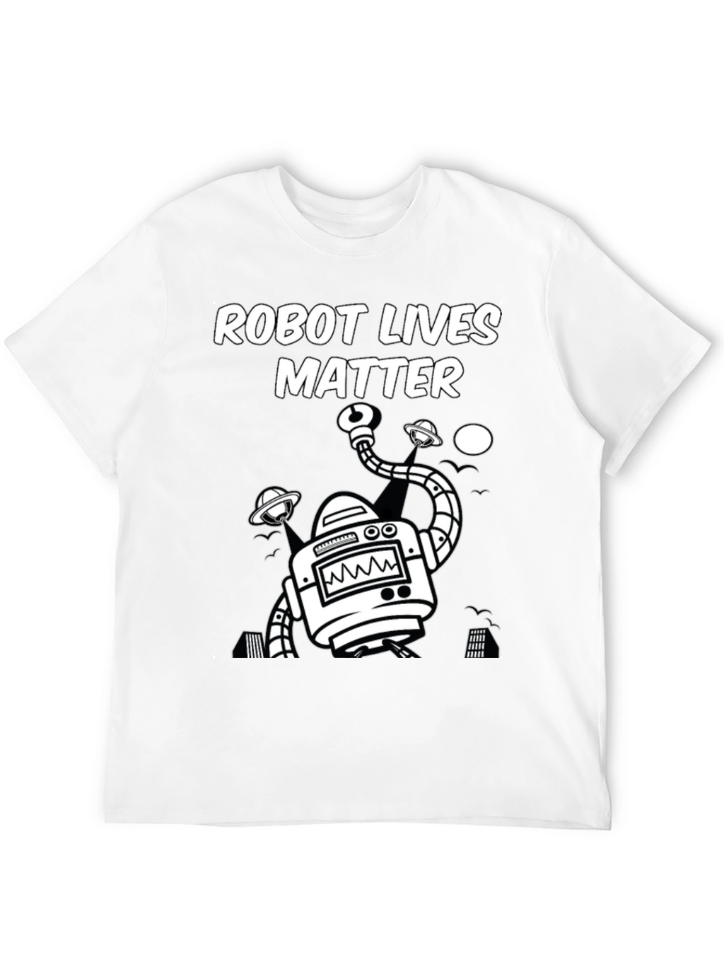Robot Lives Matter Black T-Shirt - Sci-Fi Graphic Tee
