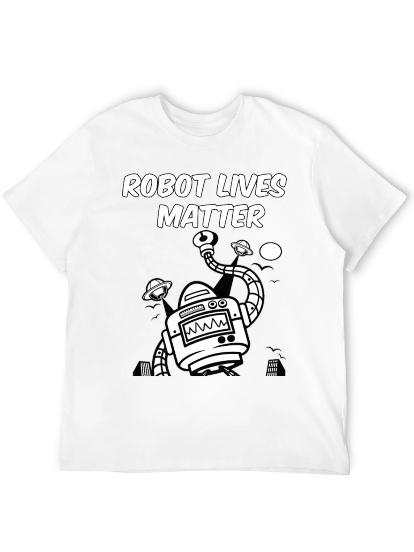 Robot Lives Matter Black T-Shirt - Sci-Fi Graphic Tee