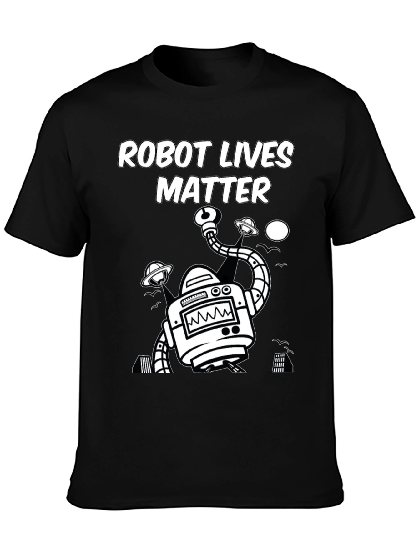 Robot Lives Matter Black T-Shirt - Sci-Fi Graphic Tee
