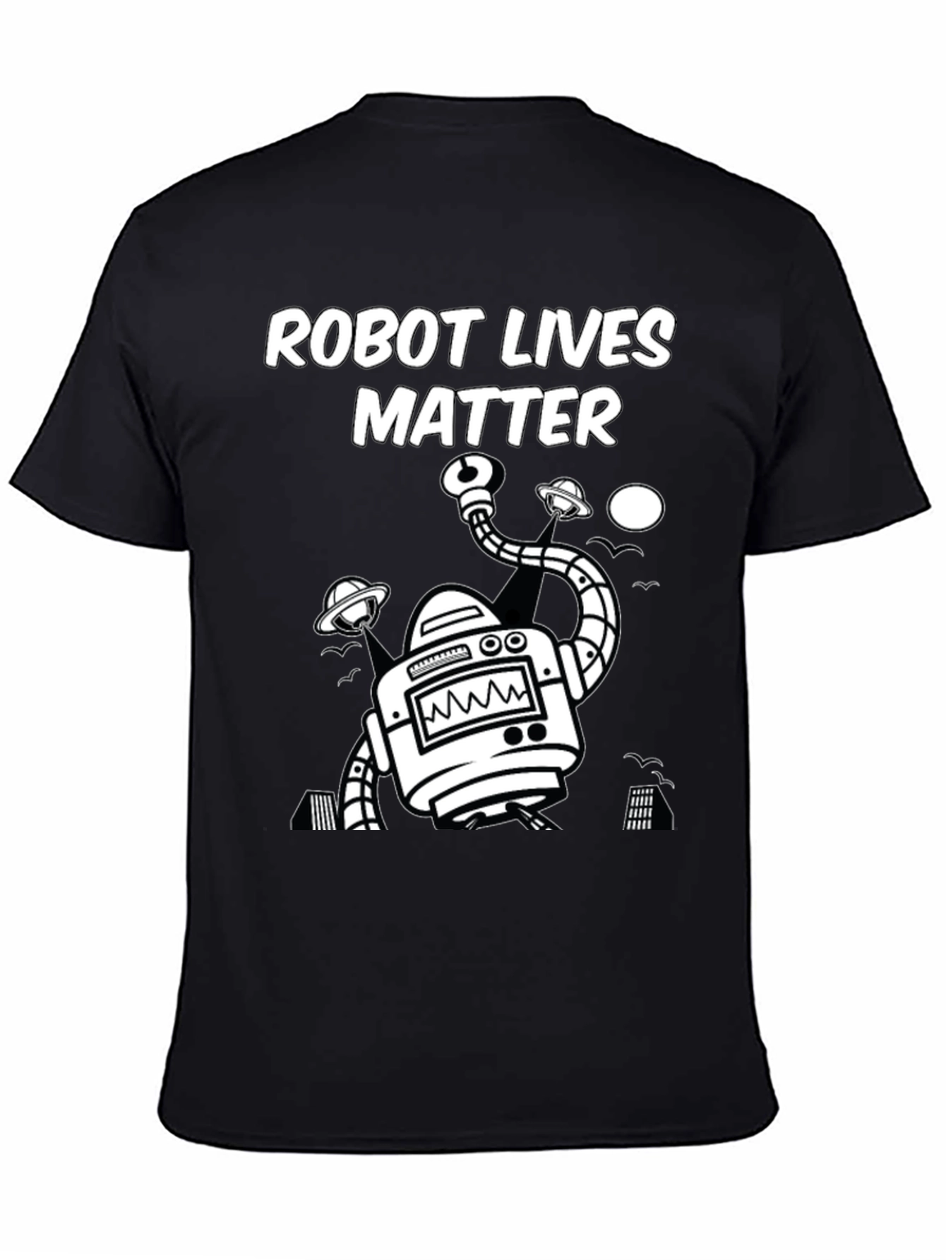 Robot Lives Matter Black T-Shirt - Sci-Fi Graphic Tee