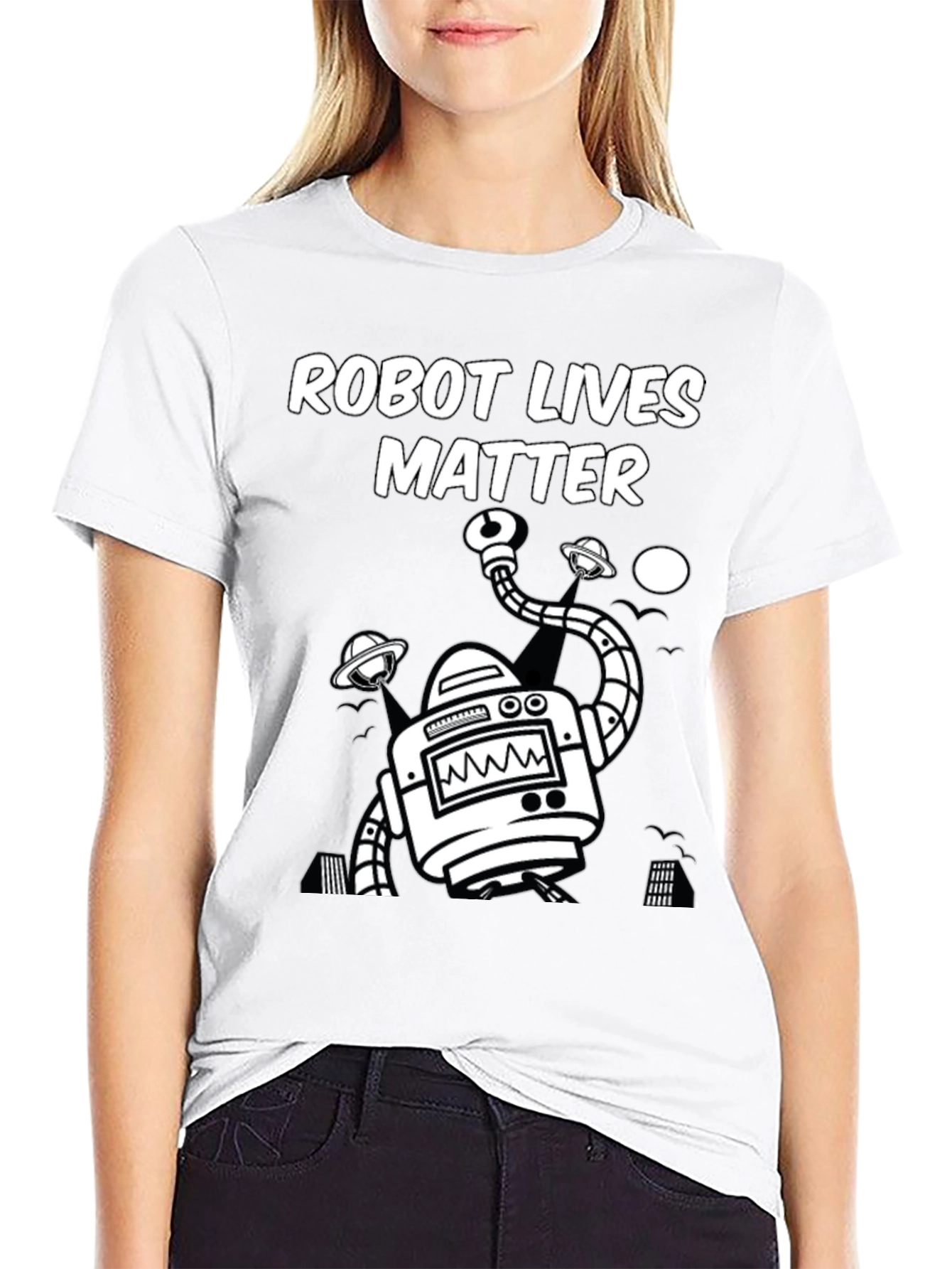 Robot Lives Matter Black T-Shirt - Sci-Fi Graphic Tee
