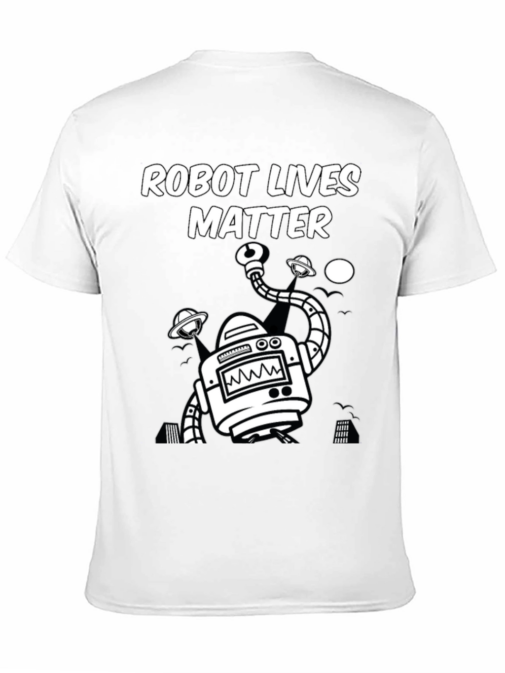 Robot Lives Matter Black T-Shirt - Sci-Fi Graphic Tee