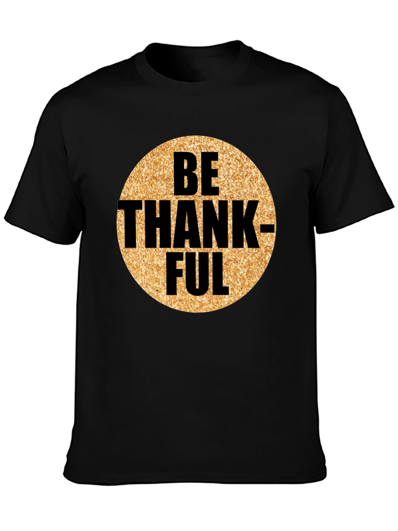 Be Thankful Graphic Tee - Mens Black T-Shirt