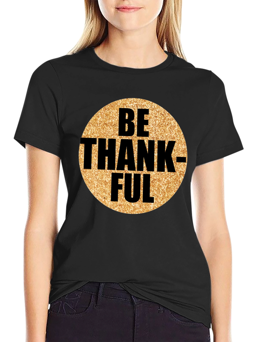 Be Thankful Graphic Tee - Mens Black T-Shirt