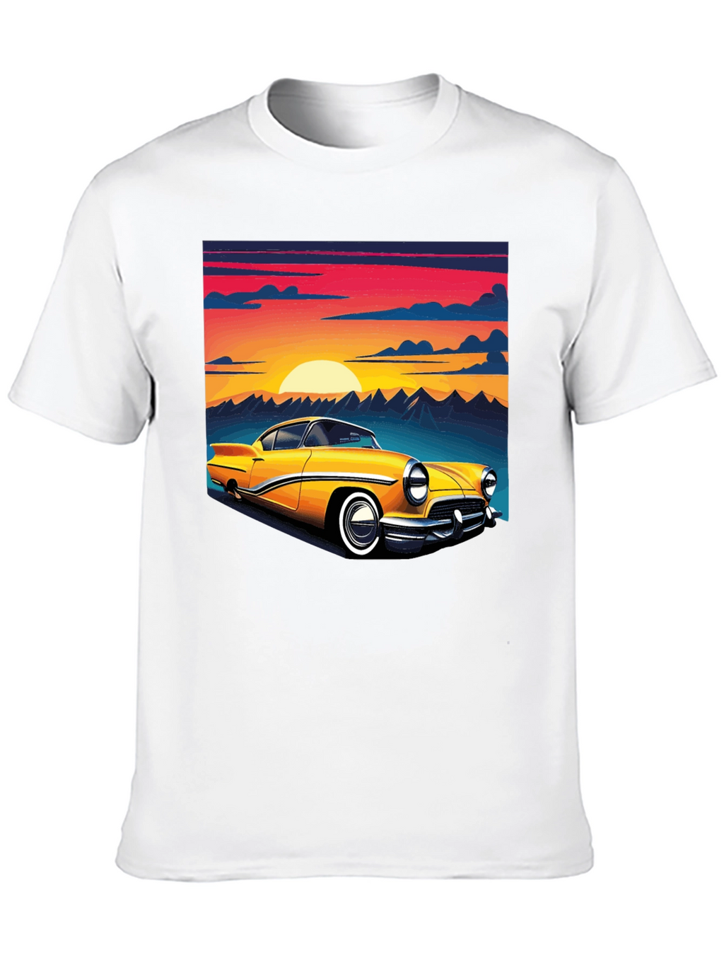 Retro Car Graphic Tee - Black