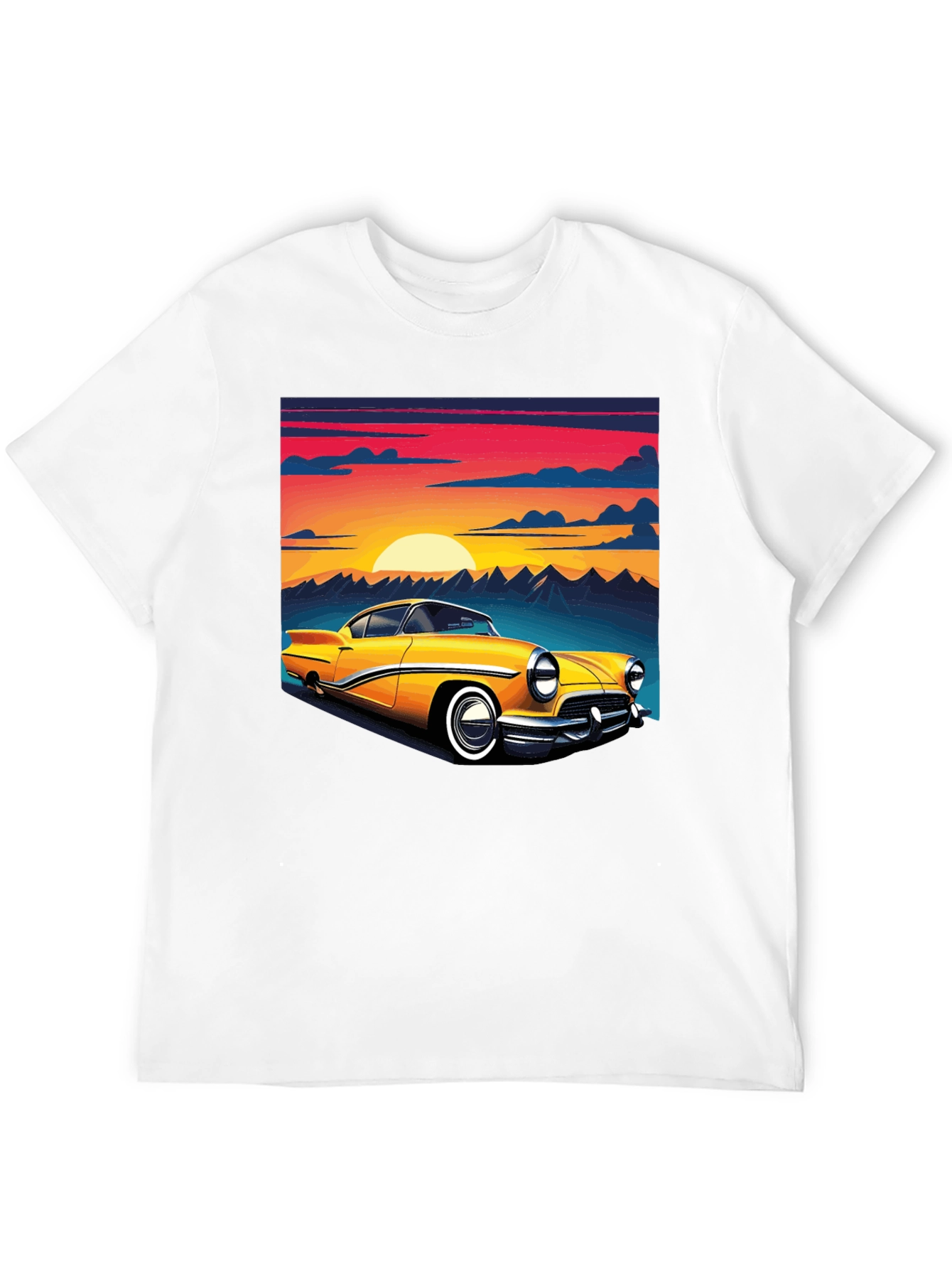 Retro Car Graphic Tee - Black