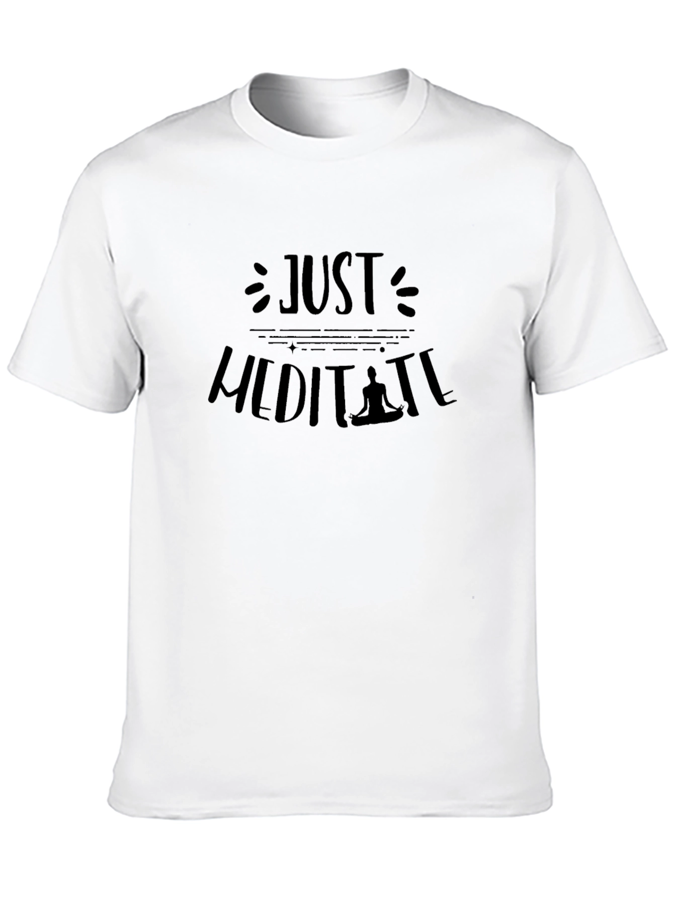Just Meditate Graphic Black T-Shirt