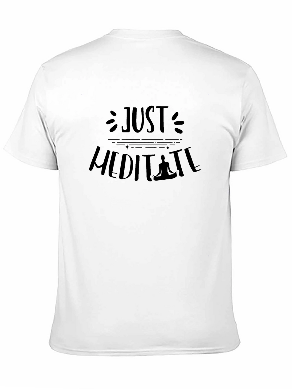 Just Meditate Graphic Black T-Shirt