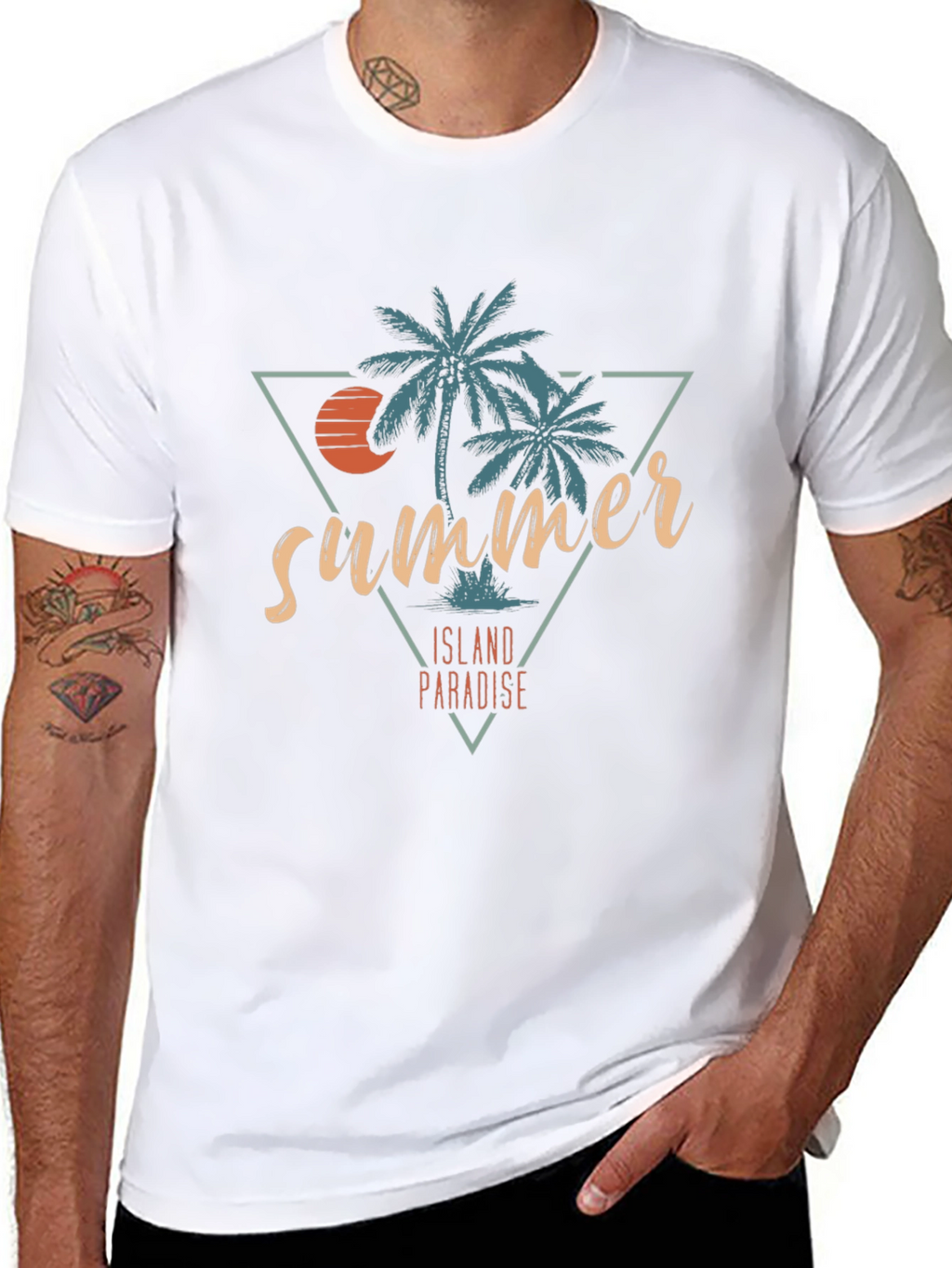 Summer Island Paradise Graphic T-Shirt