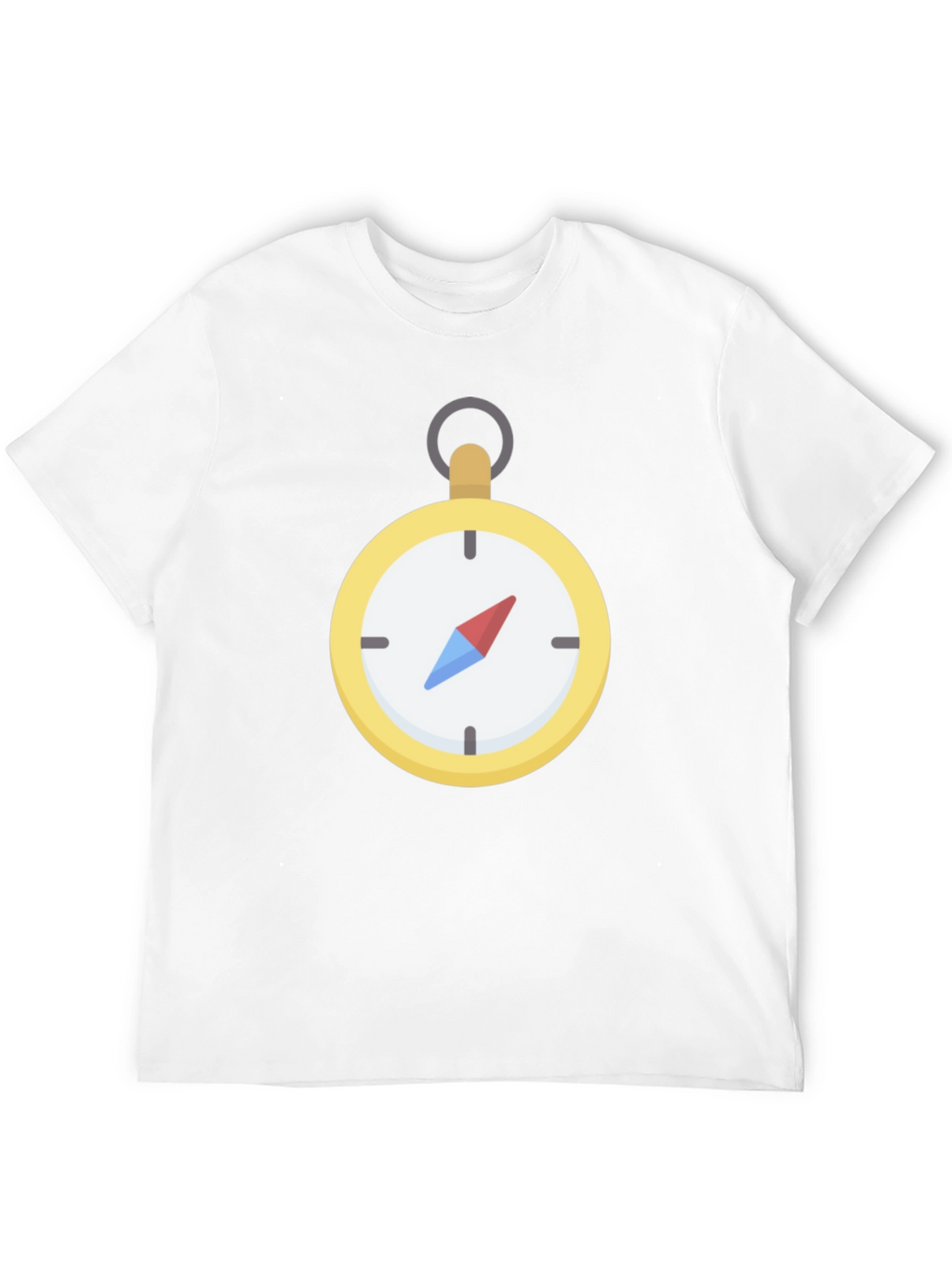 Compass Graphic T-Shirt - Black Crew Neck Tee