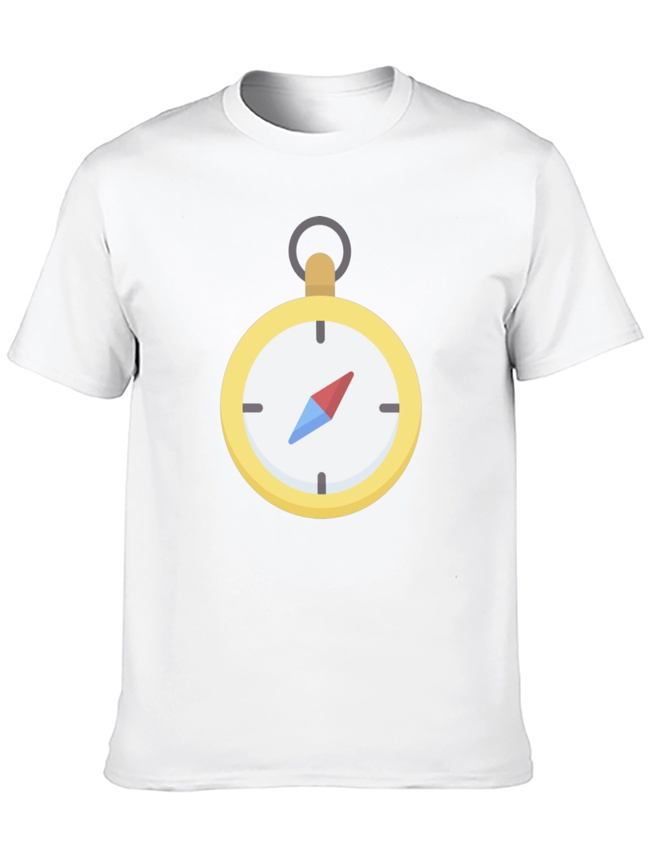 Compass Graphic T-Shirt - Black Crew Neck Tee