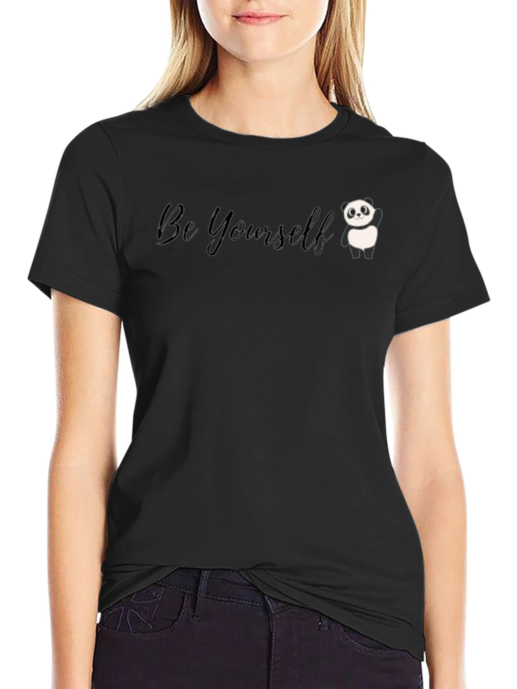 Be Yourself Panda Graphic Tee - Soft Cotton Blend