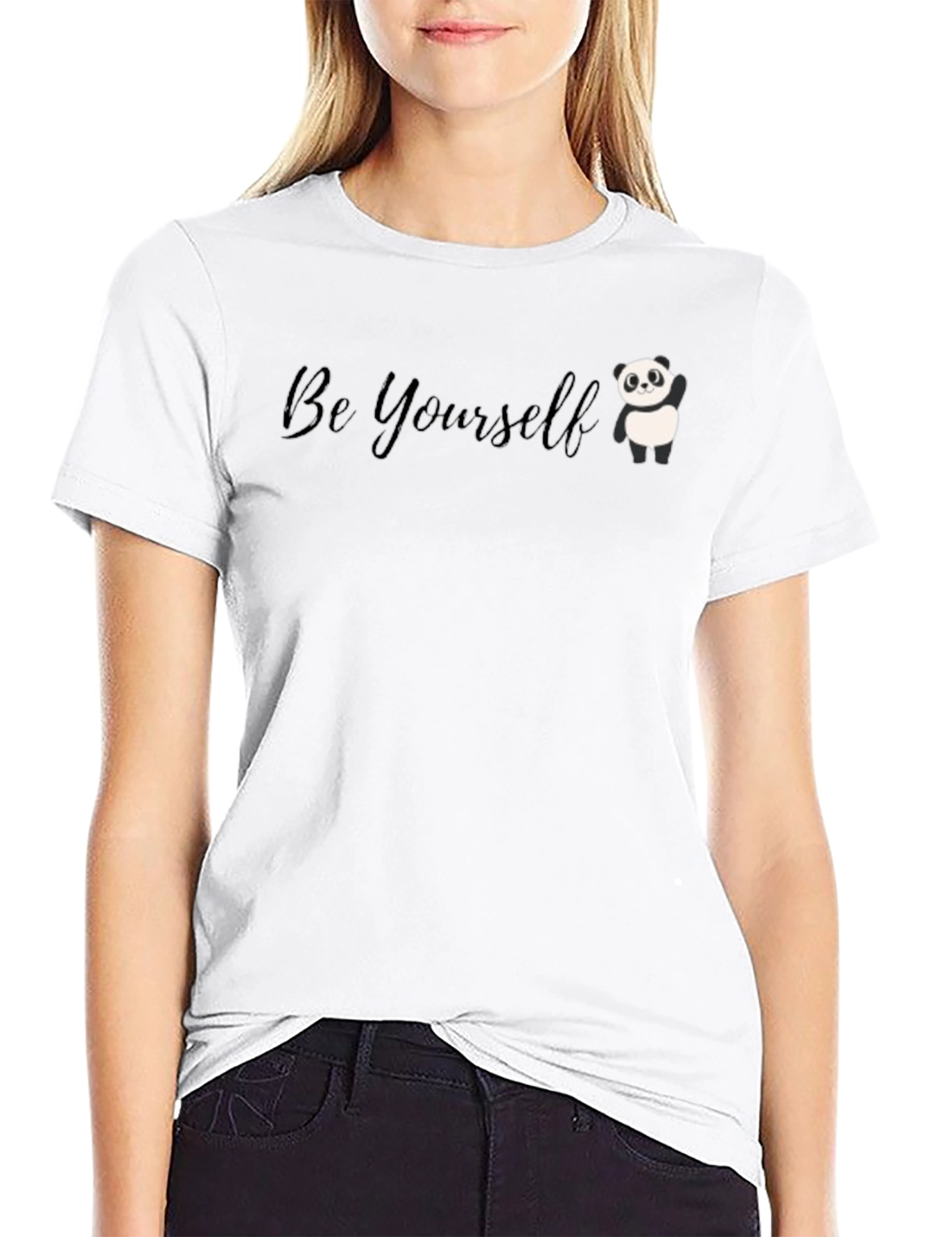 Be Yourself Panda Graphic Tee - Soft Cotton Blend