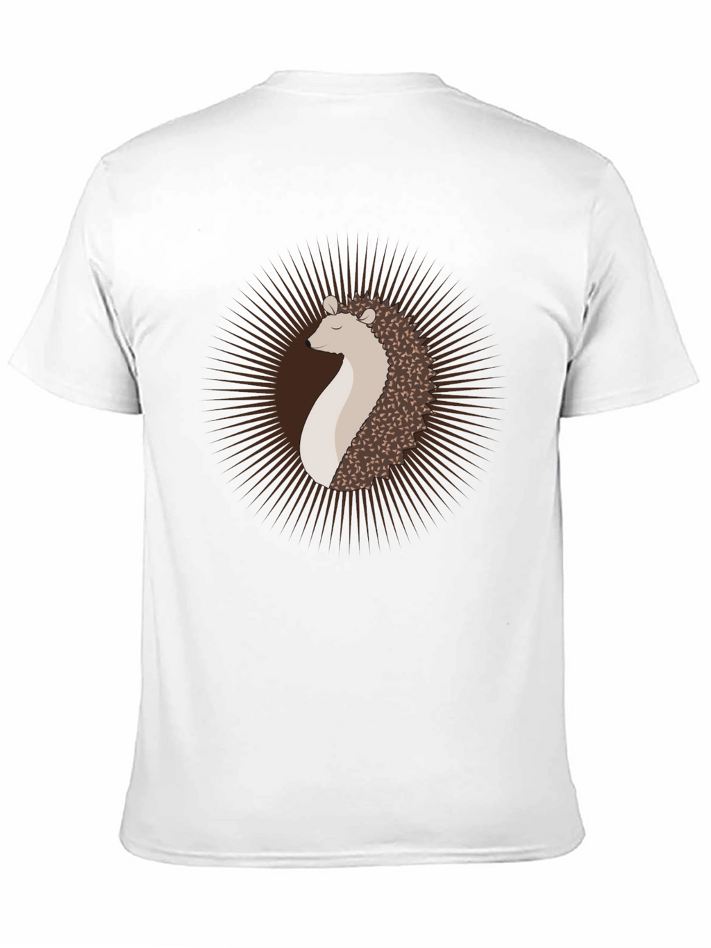 Hedgehog Graphic Tee - Modern Mens Black T-Shirt