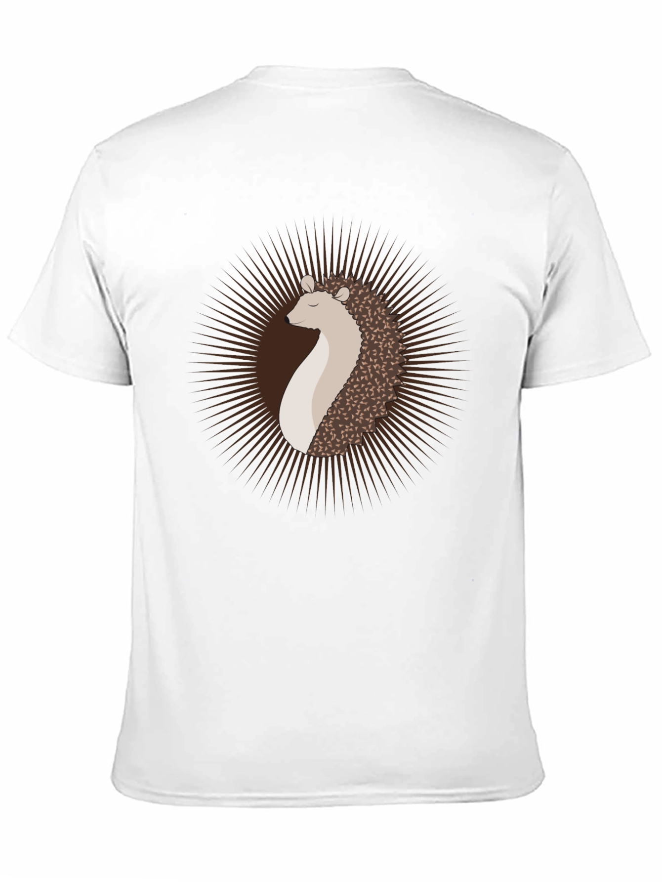Hedgehog Graphic Tee - Modern Mens Black T-Shirt