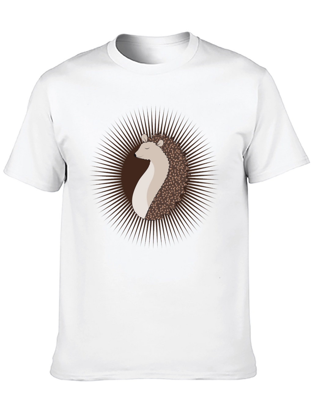 Hedgehog Graphic Tee - Modern Mens Black T-Shirt