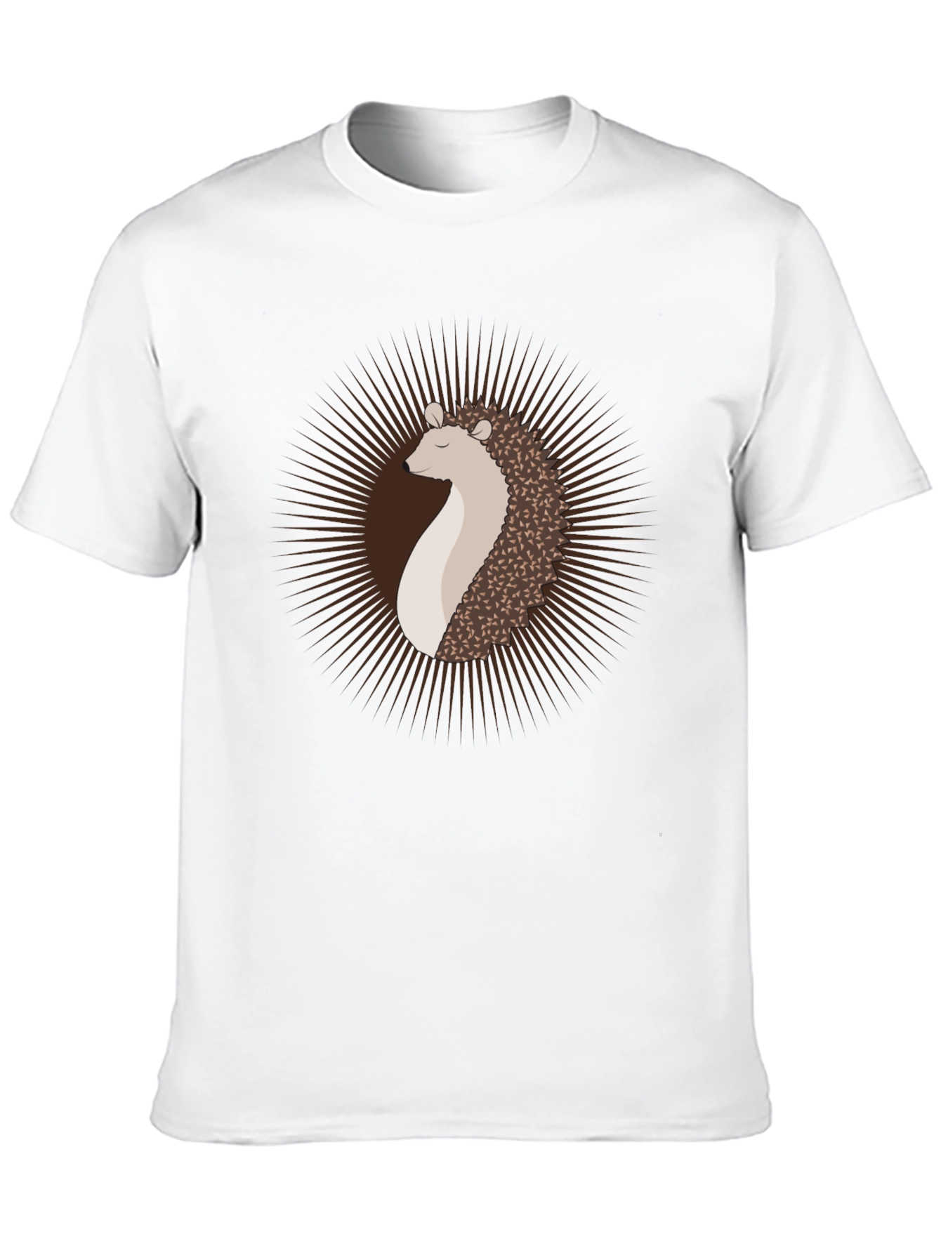 Hedgehog Graphic Tee - Modern Mens Black T-Shirt