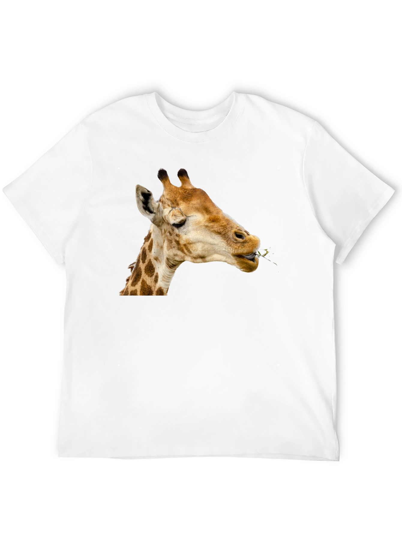 Giraffe Eating Leaves Graphic Tee