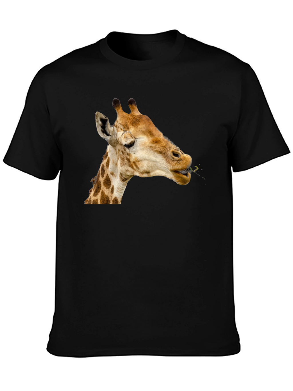 Giraffe Eating Leaves Graphic Tee