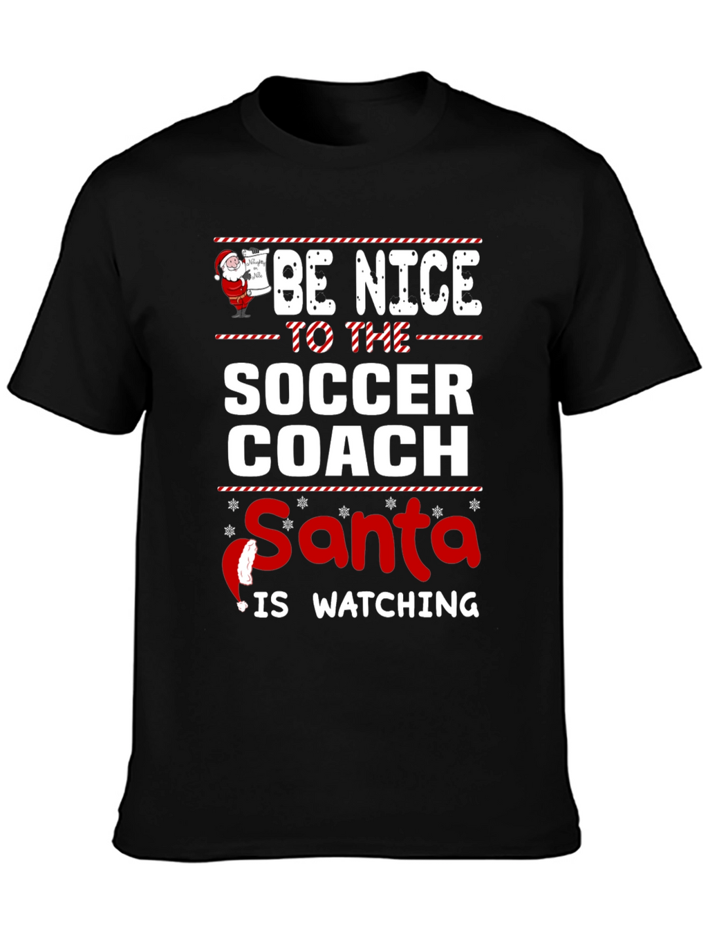Funny Soccer Coach Santa Christmas T-Shirt
