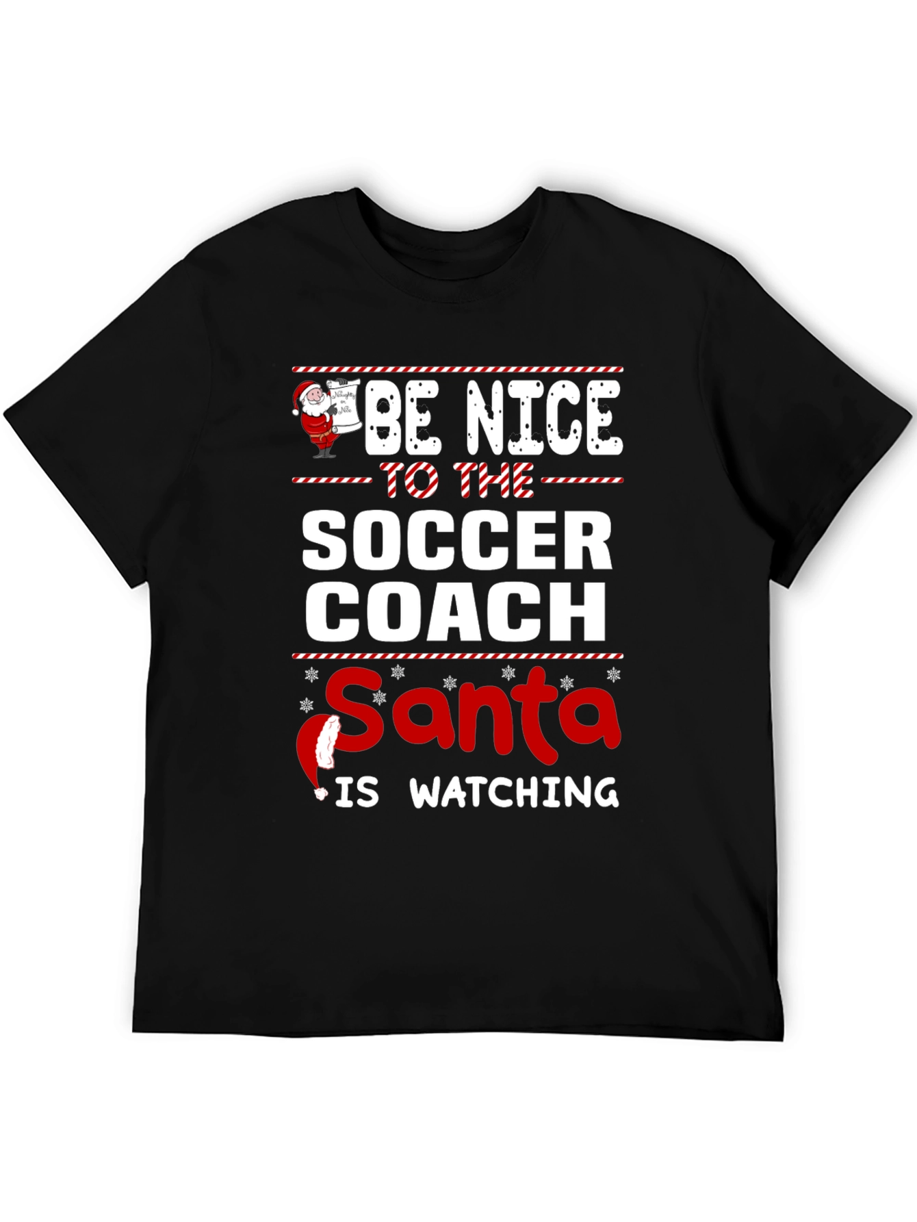 Funny Soccer Coach Santa Christmas T-Shirt