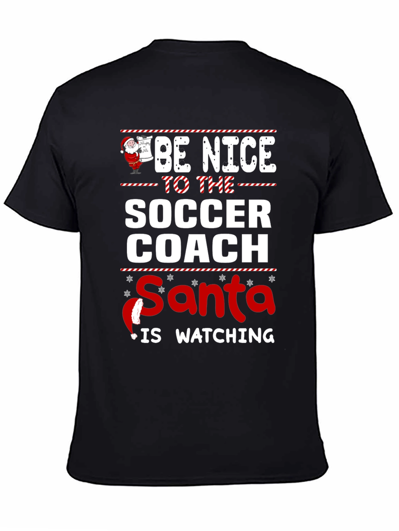 Funny Soccer Coach Santa Christmas T-Shirt