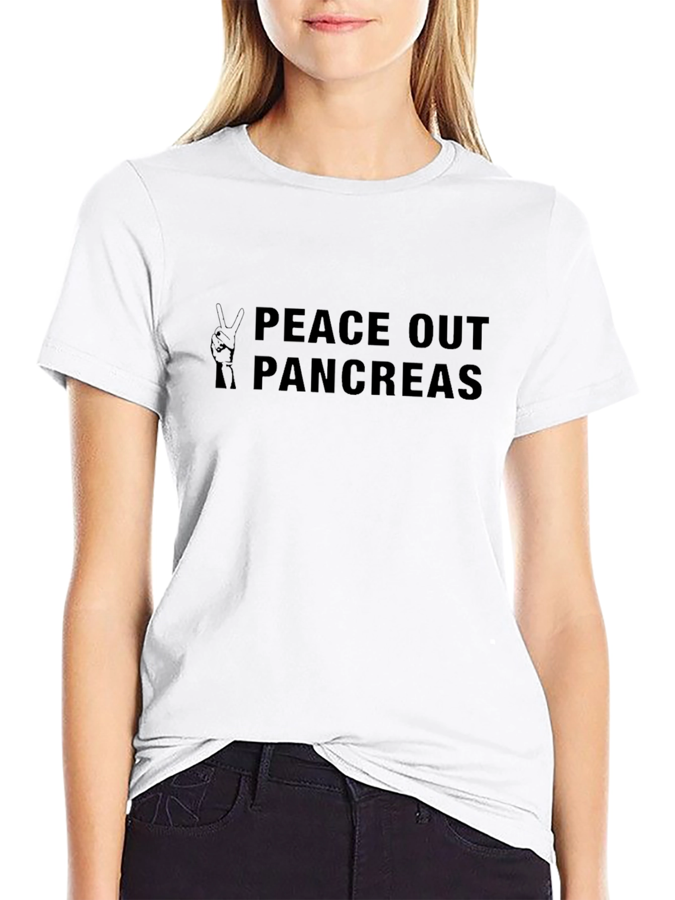 Peace Out Pancreas T-Shirt - Celebrate Pancreatic Health!
