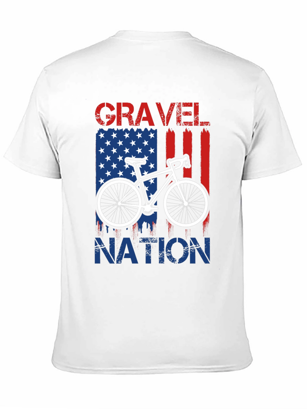 Gravel Nation Cycling T-Shirt - American Flag
