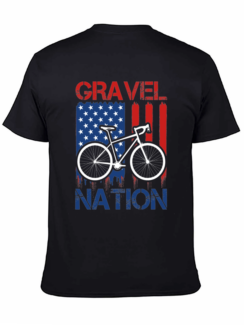 Gravel Nation Cycling T-Shirt - American Flag