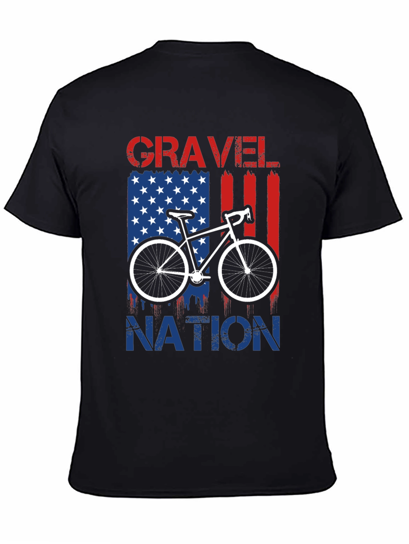Gravel Nation Cycling T-Shirt - American Flag